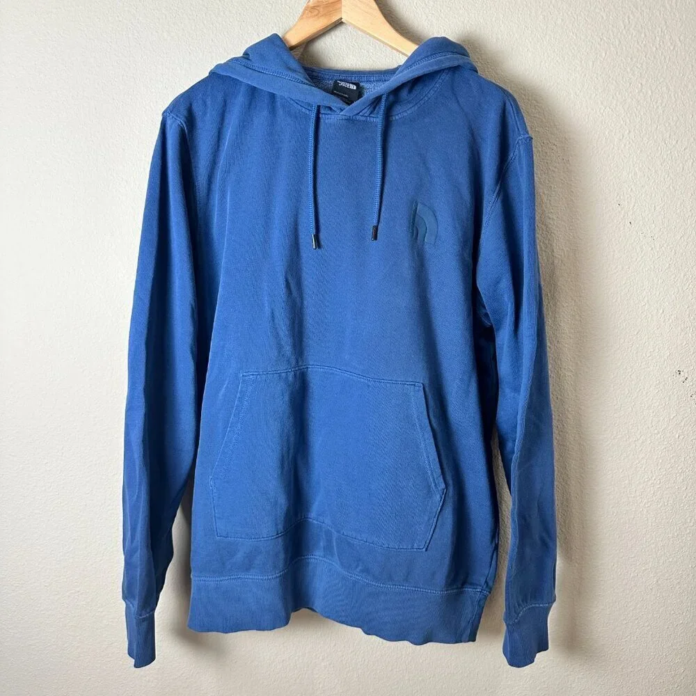 NWT THE NORTH FACE Garment Dye Hoodie Sweatshirt Shady Blue Color Size Large